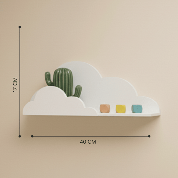 Cloud væghylde - hvid, designertilføjelse til et børneværelse