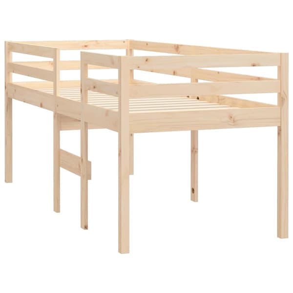 vidaXL Högsäng 90x200 cm massiv furu