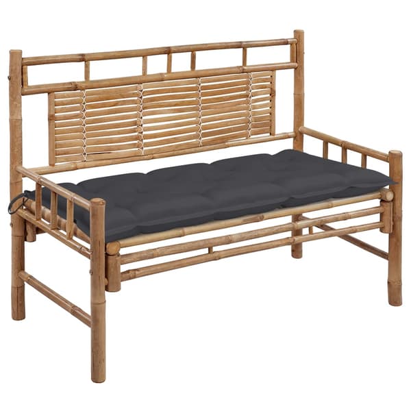 vidaXL Puutarhapenkki tyynyllä 120 cm bambu