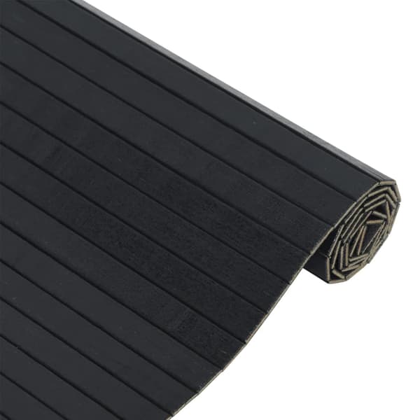vidaXL Suorakulmainen matto, musta, 70x200 cm, bambu