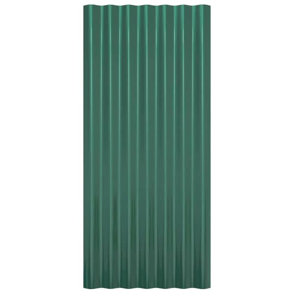 vidaXL Takpaneler, 12 st, pulverlackerat stål, 80x36 cm