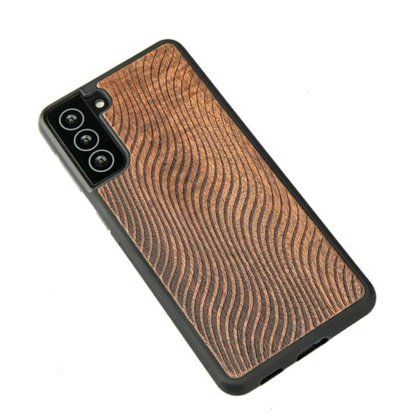 Træcover til Samsung Galaxy S21 FE WAVES MERBAU