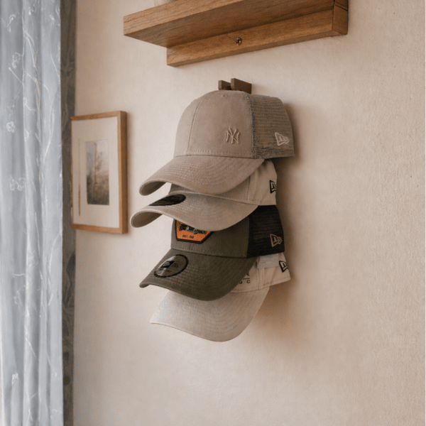 Baseballkasketholder brun vægophæng