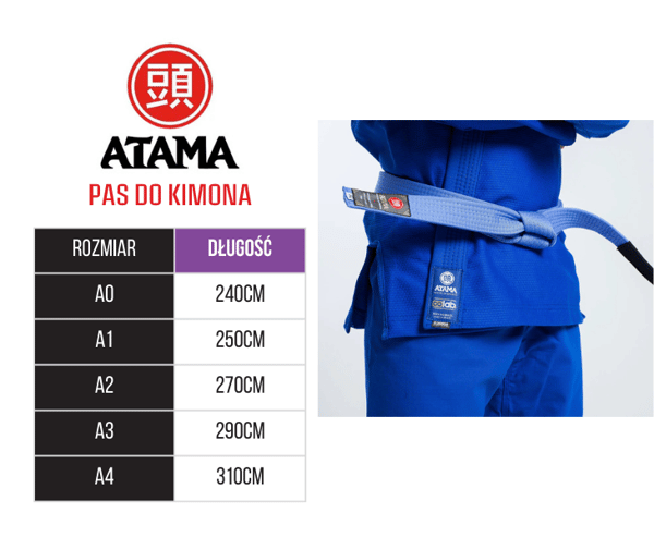 Atama BJJ kimonovyö musta A1