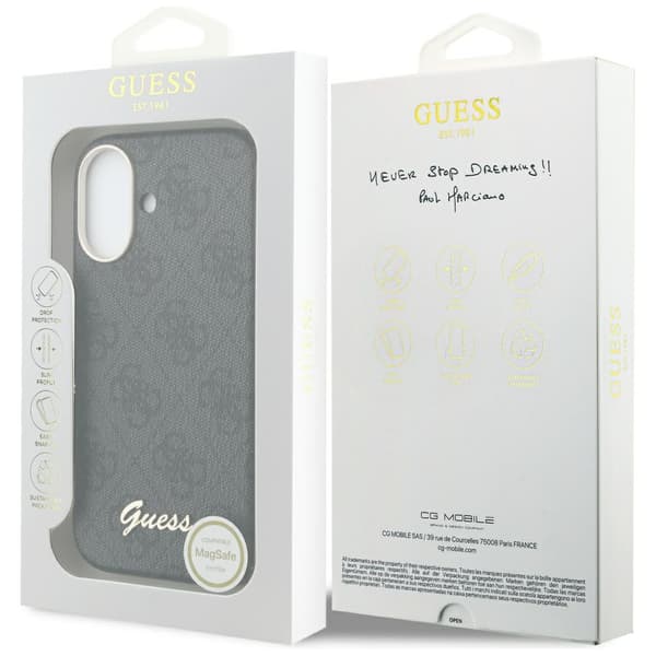 Guess 4G Script MagSafe-skal till iPhone 17 svart