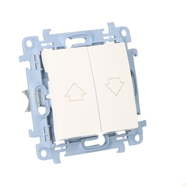 Slutarknapp (modul) 10 A, 250 V~, skruvplintar, vit Simon10