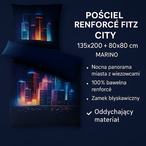 FITZ CITY SENGESÆT 135x200 80x80 cm