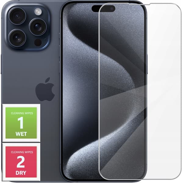 Härdat glas för Apple iPhone 15 Pro skärmskydd 2.5D, 9H