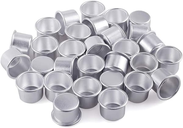 Mini aluminiumslysholdere 30 stk. sølvfarvede