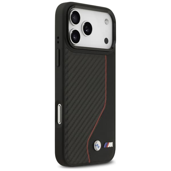 BMW M Carbon Line & Logo MagSafe-cover til iPhone 17 Pro Max, rødt