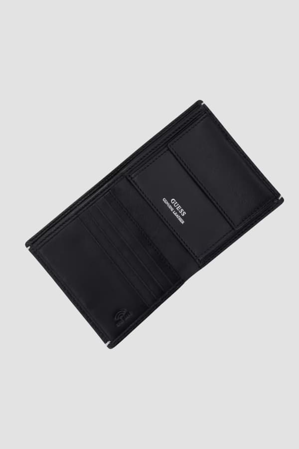 Guess svart läder herr Boston bifold plånbok S
