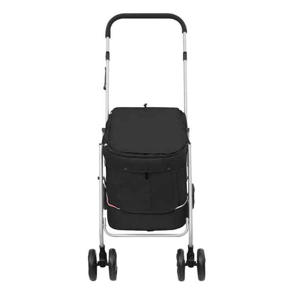 vidaXL foldbar hundevogn sort 100x49x96 cm hørstof