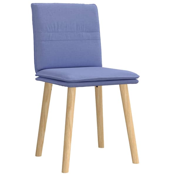 vidaXL Matstolar 2 st denimblått tyg