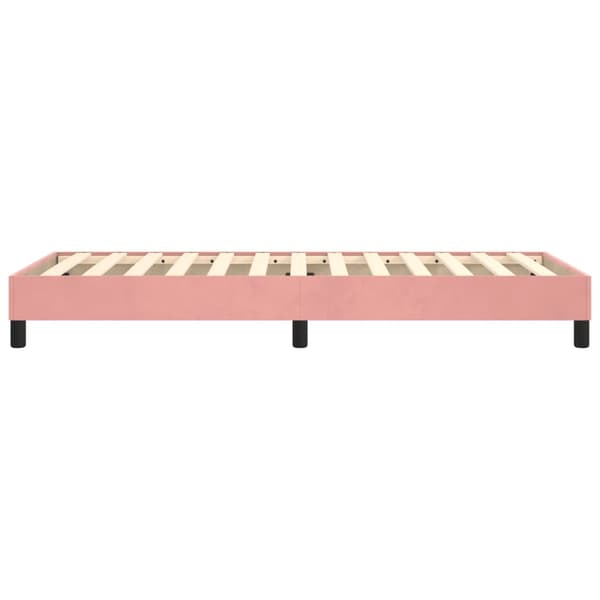 vidaXL Sängram rosa 90x190 cm sammet
