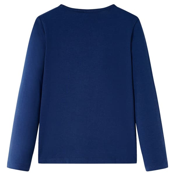 Barn långärmad T-shirt, marinblå, 104