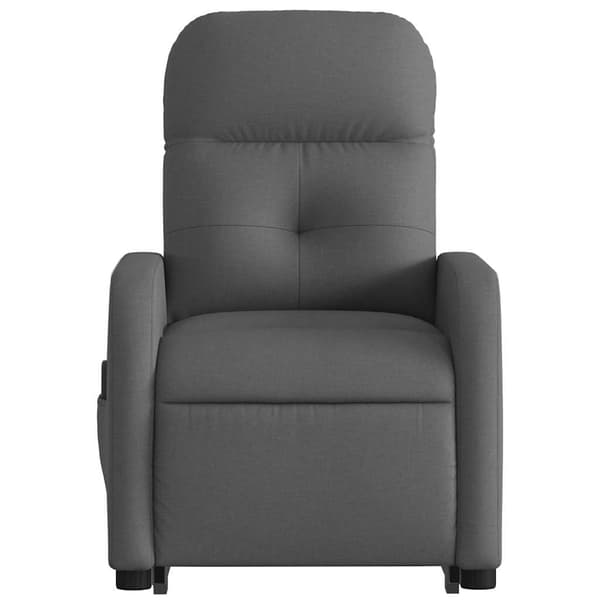 vidaXL Lyftbar massagefåtölj mörkgrå tyg