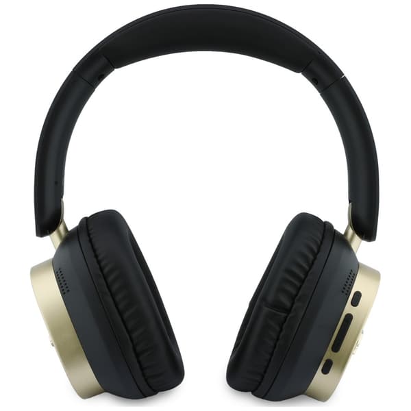 Guess Bluetooth ENC Rektangulära Metallskript Svarta Over-Ear Hörlurar