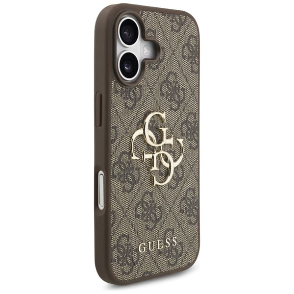 Guess 4G Stort Logo Etui til iPhone 17 Brun