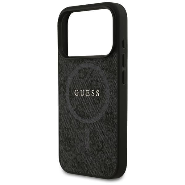 Guess 4G Ring Classic Logo MagSafe-etui til iPhone 17 Pro, sort