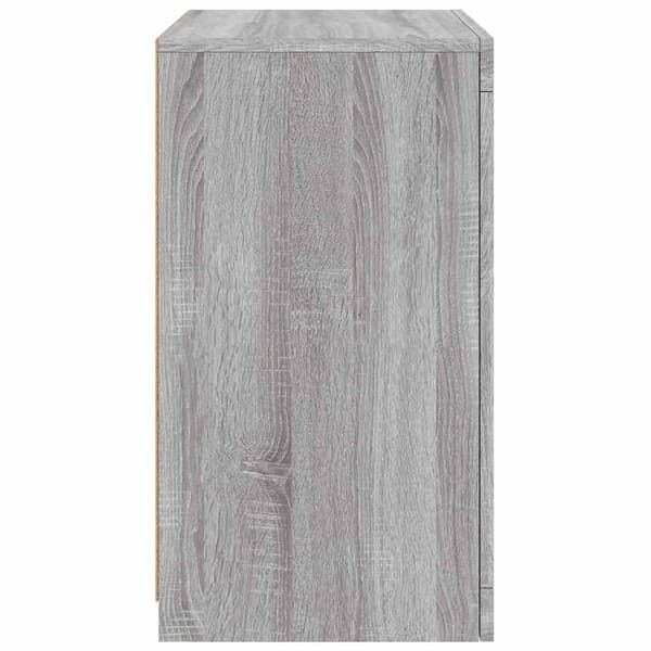 vidaXL Sidoskåp med LED, grå Sonoma Ek, träbaserat material