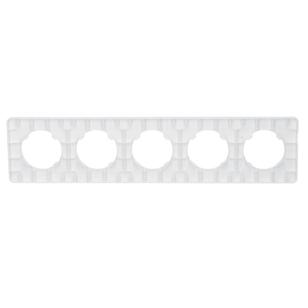 Femdelad ram, plast, vit, beta online