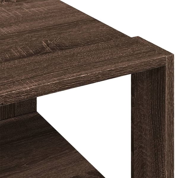 vidaXL sofabord brunt egetræ 51,5x51,5x30 cm
