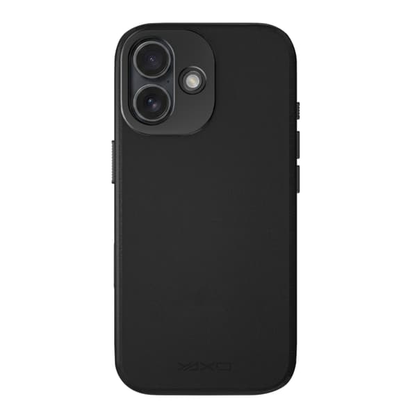 Yaxo Leather Gear Slim -kotelo MagSafe iPhone 17:lle, pölynmusta