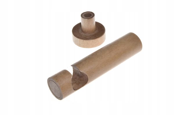 Enkel träkonsol för gardinstång, diameter 20 mm, bok, 2 st.