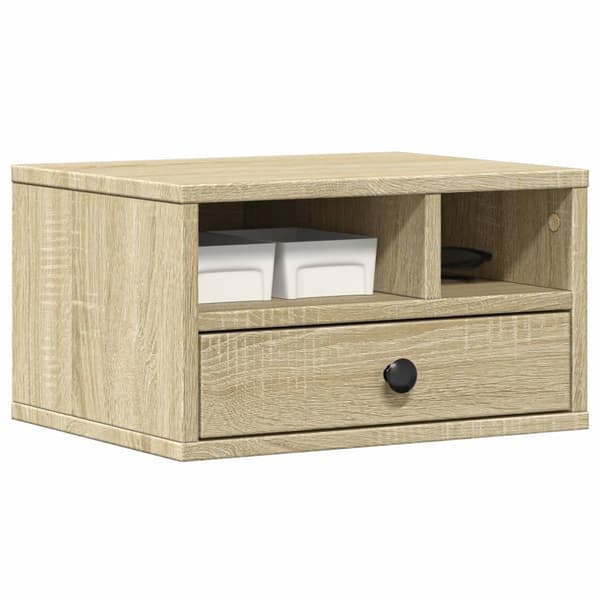 vidaXL printerstativ, Sonoma eg, 40x32x22,5 cm