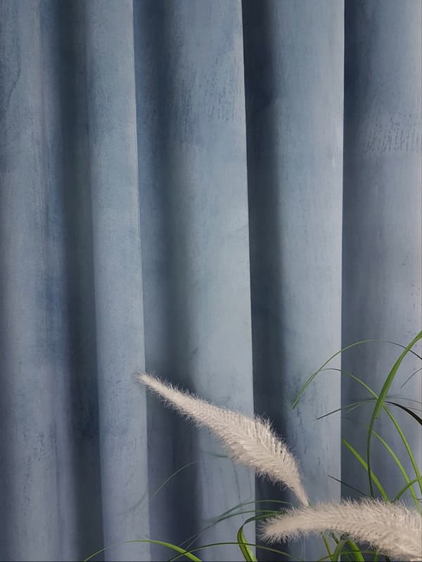 Sammetsgardin - Parisblå