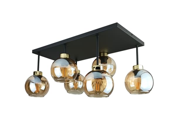 Loftlampe 6xE27 Nessa Guld/Honning