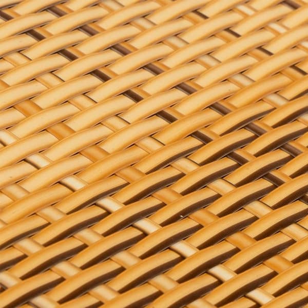 vidaXL balkonskærm lysebrun 400x80 cm polyrattan
