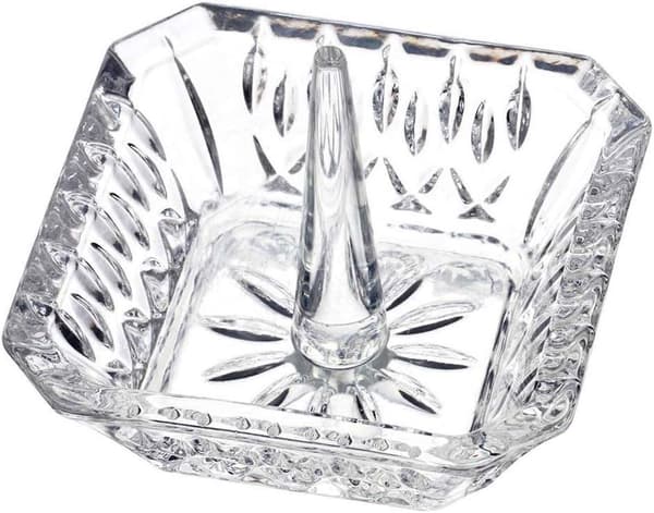 Firkantet ringbakke, krystalglas