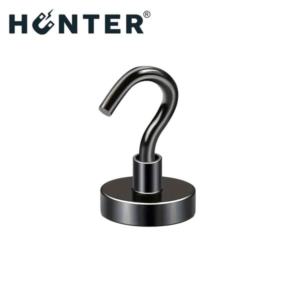 Hunter magnetisk krogholder 16x5mm sort stærk magnet 8 kg bæreevne