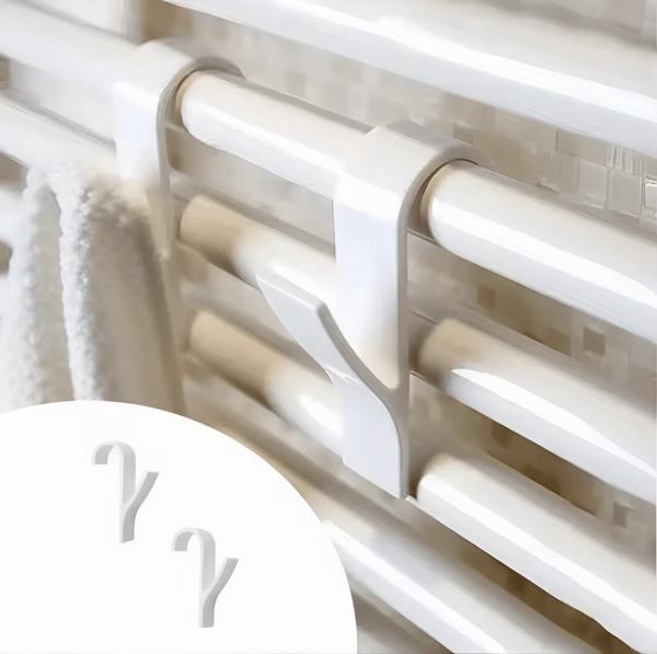 2x Håndklædekrog radiator badeværelsesradiator hvid