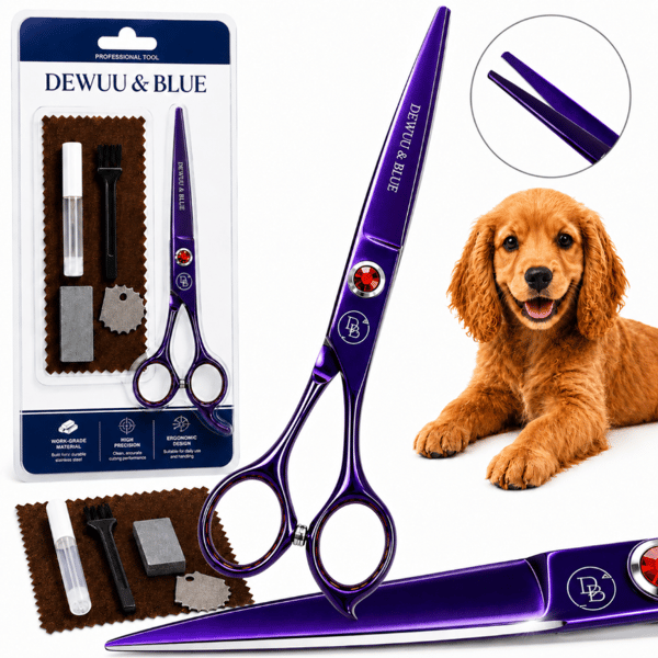 Offset grooming sax 7.0 för hund- och kattsalonger Dewuu&Blue
