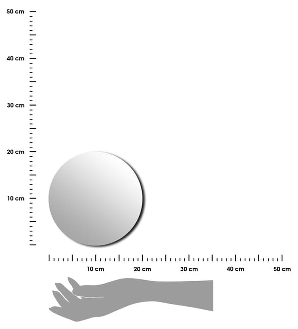 Levi runde spejle, sæt med 4, 20 cm
