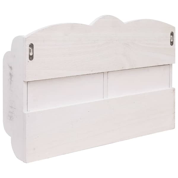 vidaXL Väggkappask vit 50x10x34 cm trä