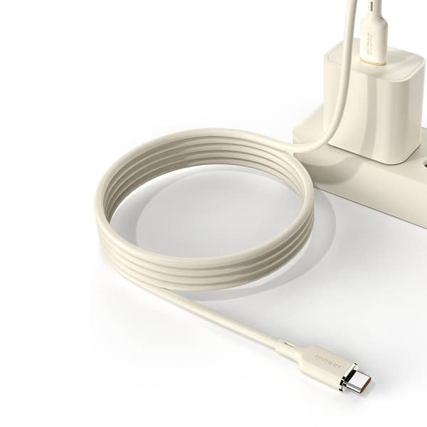 SR Förstärkt Kabel för iPhone USB-C - Lightning 30W 2m Beige