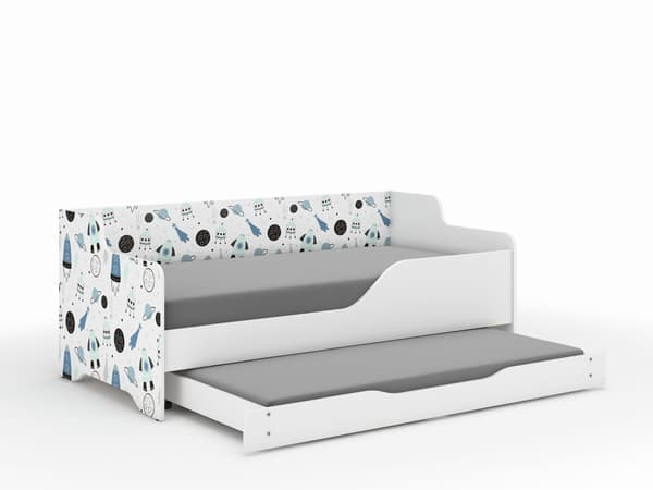 LILU 160x80 KOSMOS barnsäng med sovfunktion
