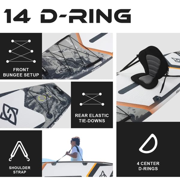 Skatinger Thor SUP-bräda grå 350x89x15 cm touring