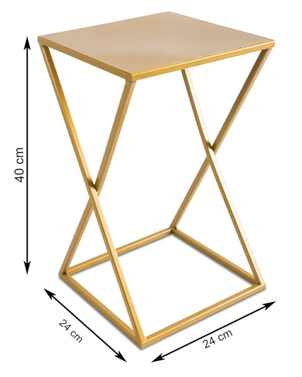 Stående blomsterstander 40 cm guld moderne