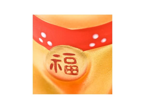 Maneki Neko statyett - guld