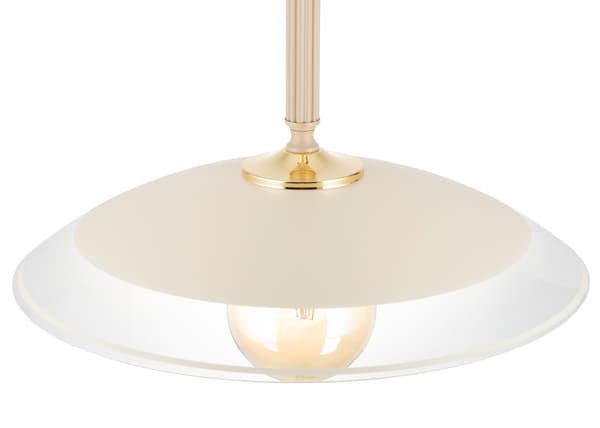 Luna Beige glaspendel 1xE27 47