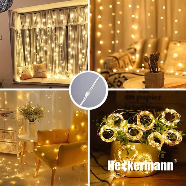LED-seppele Heckermann YS-0003 3x3m 300LED Lämmin
