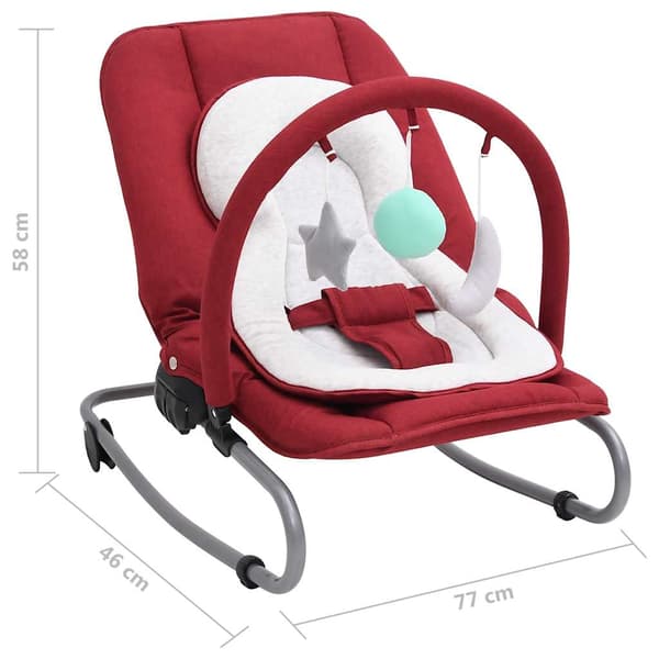 vidaXL Babygunga, Röd, Stål