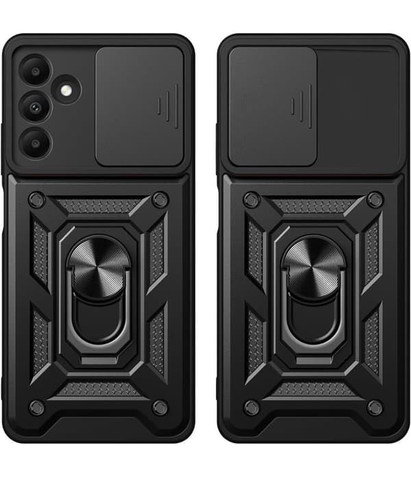 Pansret cover til Samsung Galaxy M15 5G, CamShield Slide, sort