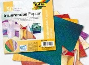 Iriserende papir 14x14cm 50 stk.