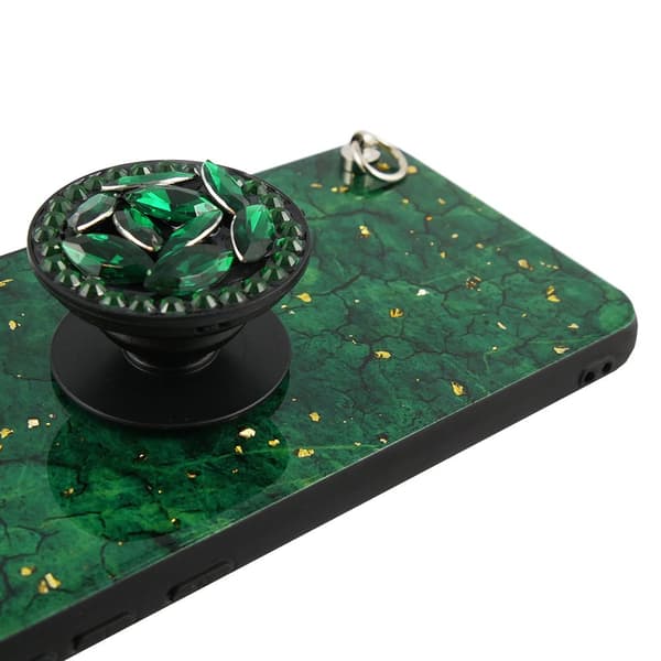 Epoxy Guld Samsung Galaxy A40 Etui - Grøn