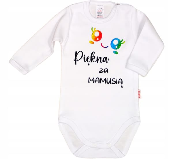Bodysuit med inskriptionstryck vacker FÖR mamma r 80 klekle
